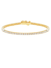 Classic Small Brilliant Tennis Bracelet Finished in 18kt Yellow Gold